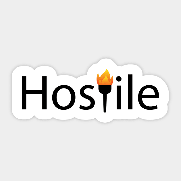 Hostile typography design Sticker by D1FF3R3NT